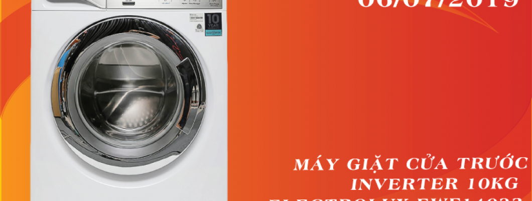 [FLASHSALE06072019] Máy Giặt Sấy Electrolux Inverter 10 kg EWF-14023