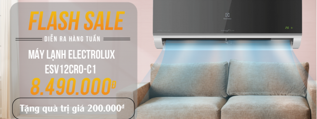 [FLASHSALE04082019] Máy Lạnh ELECTROLUX Inverter 1.5 HP ESV12CRO-C1